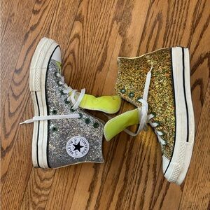 Converse J.W. Anderson Glitter colorblock  Womens 9 Men's 7 high top lace up